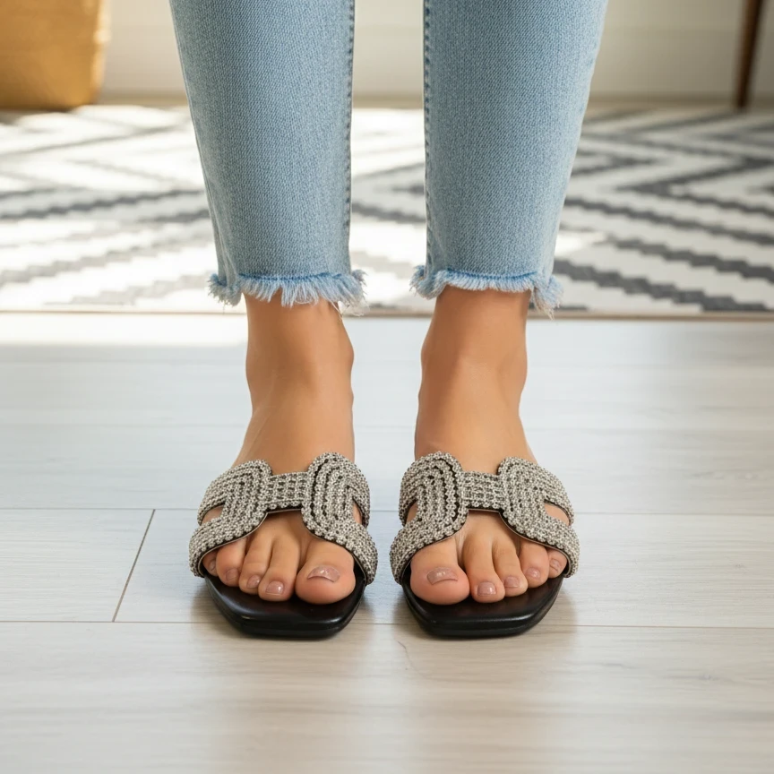 Apavi hand crafted slides