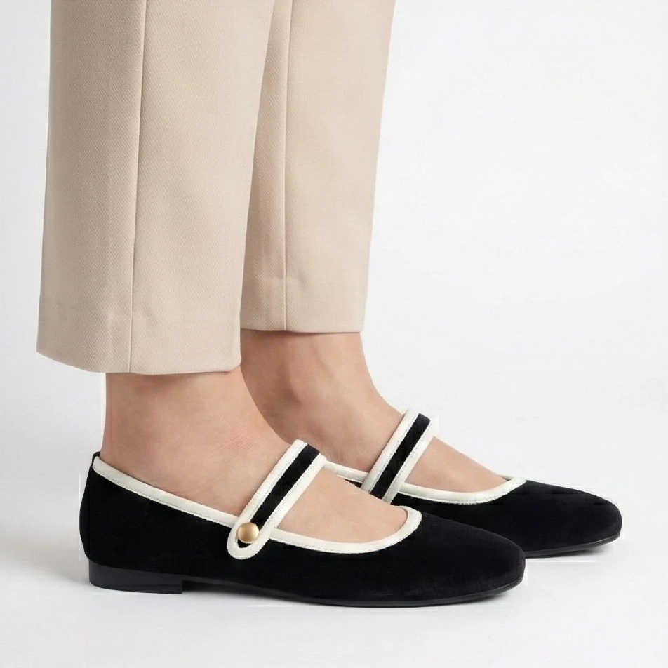 Black Suede Square-Toe