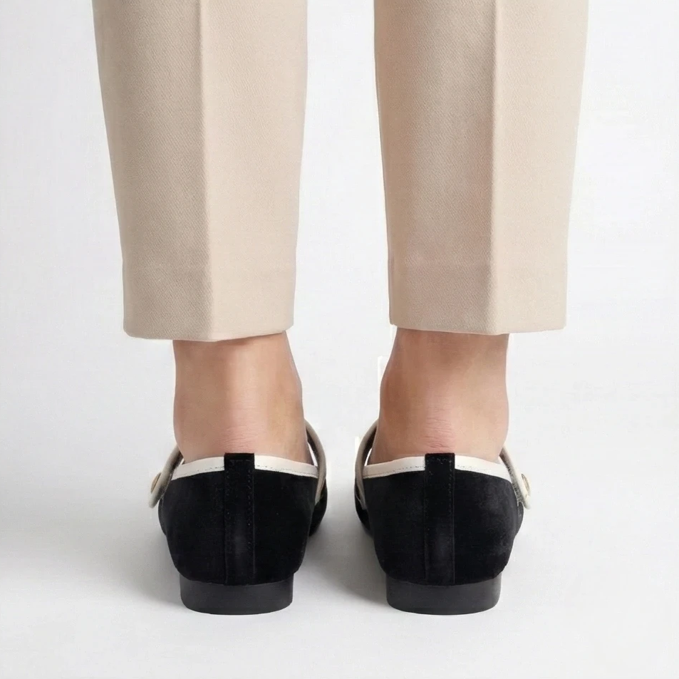 Black Suede Square-Toe
